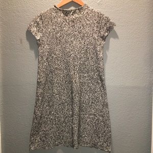 MILLY Wool Marled Knit Crew Dress Mock Neck Size P